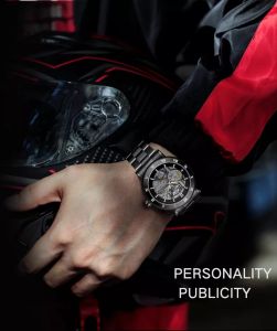 Forsining Đồng Hồ Tự Động Tròn Thời Trang Đồng Hồ Cơ Tự Động Chống Nước Bằng Thép Không Gỉ Bộ Xương Phổ Biến Cho Nam Sang Trọng