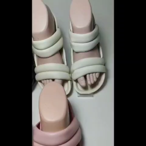 Sandal Karet PCU Slop Birken Ban 2 Gelembung Polos Import MKY 8038-J 37-41