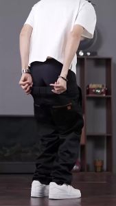 Quần Nam Dáng Ôm Thẳng Chất Liệu Cotton Pha Polyester Nhẹ Cạp Trung Túi Khóa Kéo Kiểu Dáng Thoải Mái Dài Đến Mắt Cá Chân Thích Hợp Cho Mùa Hè