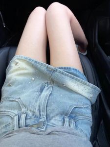 Váy Ngắn Denim Chữ a Cạp Cao Cho Nữ Mùa Hè 2024 Váy Ngắn Bó Sát Chống Ánh Sáng Váy Ngắn Chữ a Chống Ánh Sáng