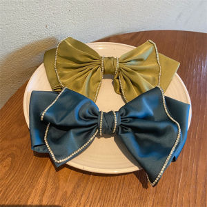 Elegant Satin Butterfly Knot Hair Clip: French Style & High-Quality Spring Clamp