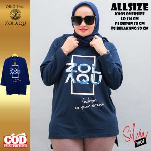 KAOS ZOLAQU TERBARU 2024 SEMI TUNIK OVERSIZE JUMBO KEKINIAN HIJAB STYLE OFFICIAL STORE ZLQ NAVY