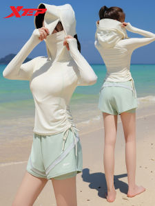 XTEP | Slimming Tummy Covering Hooded Separates Swimsuit