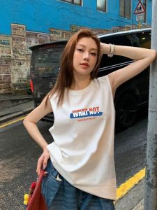 SHUQINGLAI | Cotton Tank Top T-shirt Spaghetti Strap Relaxed Fit Summer Casual