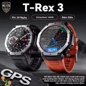 Đồng Hồ Thông Minh Quân Sự GPS T-Rex 3 2025 Dành Cho Amazfit Chống Nước 10ATM Tích Hợp La Bàn Đo Độ Cao Theo Dõi Nhịp Tim Dành Cho Nam Và Nữ