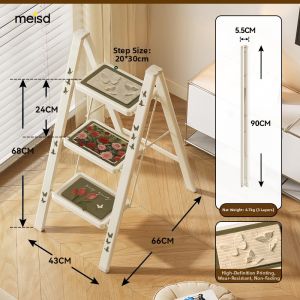 MEISD | Retro Foldable Telescopic Home Ladder