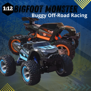 ARIVINDO Body / Canopy / Tutup Mobil RC Bigfoot Monster Motif Carbon 1:12 Universal Rock Crawler