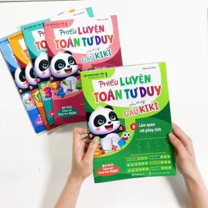 Sách Phiếu luyện toán tư duy cùng Gấu KiKi 5: Làm quen với phép tính - Megabook