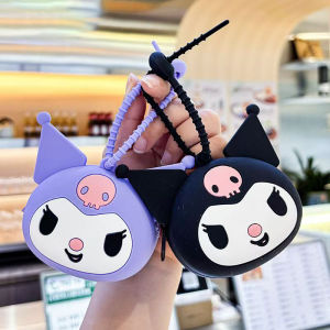 Anime Cinnamoroll Melody Kawaii Portable Silicon Pendant Hello Kitty Kuromi Plastic Bag Coin Purse Headphone Storage Bag Gifts