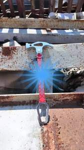 Multi-Functional Sheep Horn Connected Hammer Universal Wrench Pry Bar Nail Lifting Woodworking Hammer Folding Sheep Horn Hammer