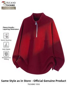 TUCANO | Mens Half-Zip Stand Collar Fleece Hoodie