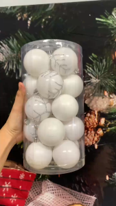 20pcs/set 6cm White Christmas ballsdecordecorationChristmas tree Christmas tree decoration