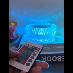 Vimite Rechargeable 3/16 Color Acrylic Crystal Lamp Remote Touch Control Lamp Bedroom Night Light For Bedroom Living Room Bar Atmosphere  Decoration