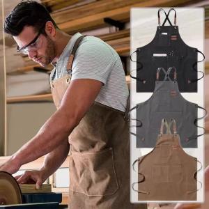 Thicken Canvas Denim Apron Antifouling Barista Apron Kitchen Restaurant Worker Barber Carpenter Florist Apron for Women Man