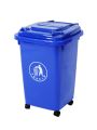 Large 50L Outdoor Office Commercial Wheelie Bin Kitchen Waste Sorting Trash Can with Four Universal Wheels for Household Use. 