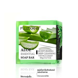 สบู่ว่านหางจระเข้สําหรับใบหน้า 100g Facial and Body Moisturizing ทําความสะอาดสบู่แฮนด์เมดพร้อมน้ํามันหอมระเหย