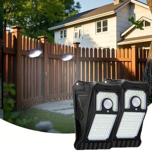 Outdoor Solar Exterior Light with Clip Motion Sensor Solar Lamp 45 LED Solar Light 3 Mode Portable Security Lamp Garden Decor