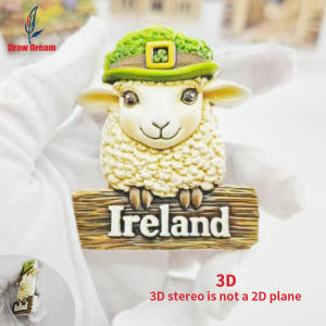 1Pc Irish Creative 3D Embossed Refrigerator Magnet World Travel Souvenir Collection Suitable for Home and Office Decoration Personalized Exclusive Travel Souvenir Magnetic Refrigerator Magnet Home Decoration Kitchen Room Office Cabinet Crafts Gift...