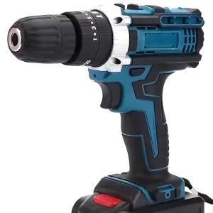 198VF Cordless Drill Electric Hammer Impact 2 Battery Case Screwdriver & Accessories Set