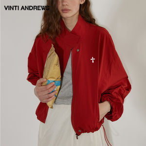 Design Drawstring Stand-collar Short Jacket