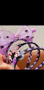 Childrens hair accessories Kuromi wig headband girl headband braided wig cute cartoon headband