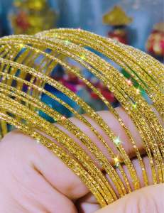 Lõi vàng titan bền đẹp lấp lánh làm kiềng cổ vòng tay vòng handmade