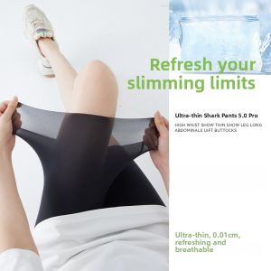 Miiow | Ultra-Thin Ice-Silk High-Waist Yoga Pants Womens Summer 2024 New Style Cat-Woman Shark-Pants Casual Outerwear Bottoms