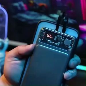 Large Capacity Power Bank Transparent Mecha Portable Charger 30000mAh 20000mAh Battery Pack Backup PowerBank Super Fast Charging iPhone PD20W Huawei 22.5W High Speed with Built-in Cables Smart LED Digital Display Singapore Local Seller