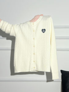 Áo Len Cardigan Dệt Kim Dài Tay Ôm Vừa Vặn Màu Đào La Chapelle La Chapelle Dành Cho Nữ Mùa Thu Đông Áo Khoác Ngoài