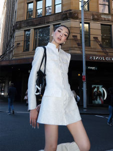 Elegant Slim Fit White Long Sleeve Dress