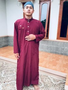 Jubah Pria Gamis Laki Laki Dewasa Polos Lengan Panjang size S M L XL XXL