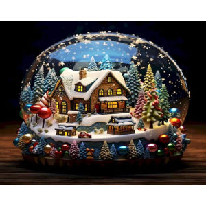 KAYOU | DIY Digital Oil Painting Paint By Number Christmas Scenery Canvas Hand Painted Artwork for Home Decoration Festival Gift