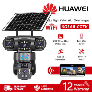 Huawei Solar 4G SIM CCTV Camera Connect Cellphone With Solar Panel and Battery Buy 1 Take 1 CCTV Camera No Need Wifi Outdoor Wireless IP Security Camera