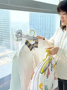 Jemuran Lipat Portable Jemuran Dinding Cangkir Hisap Tanpa Paku Bor untuk Kamar Mandi/Travel