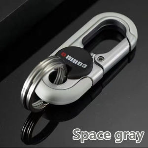 Durable Stainless Steel Keychain for Men Outdoor Carabiner with Double Ring Ideal for Climbing Fishing Car Accessories Key Rings