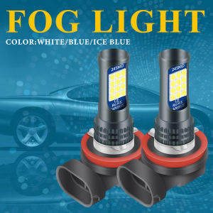 2 PCs Daul Color H7 H11 Led Fog Light 9005 HB4 3030 LED 24Smd 9006 HB4 Fog Lamps H4 Cars Headlight Bulbs 12V White Yellow