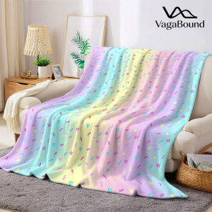 Cầu Vồng Rắc Chăn Flannel Ấm Áp Mềm Mại Phong Cách Hiện Đại Lông Cừu San Hô Ghế Trang Trí Tất Cả Các Mùa Quà Tặng Polyester Halloween Giáng Sinh
