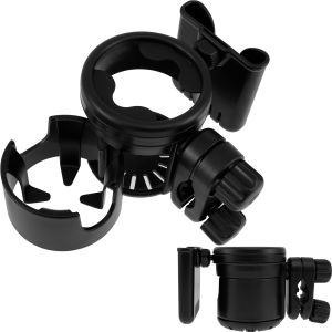 3 In 1 Baby Stroller Cup Holder Adjustable 360° Rotation Phone Drink Milk Bottle Holderfor Universal Pram Wheelchair Accessoris
