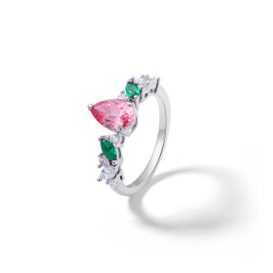 Ciga Long | New Chinese Style Synthetic Padparadscha Lotus Flower Ring