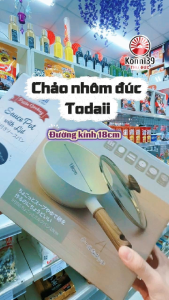 CHẢO NHÔM ĐÚC SÂU LÒNG CHỐNG DÍNH 18CM TODAII - DÙNG ĐƯỢC MỌI LOẠI BẾP