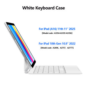 AJIUYU | Magic Keyboard Case for iPad 10th Generation 2022 Floating Cantilever Stand Global Touch Backlight Teclado for iPad A16 2025 11"
