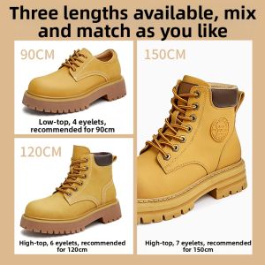 MICUI | Elastic Anti-Slip Thick Round Laces Boots