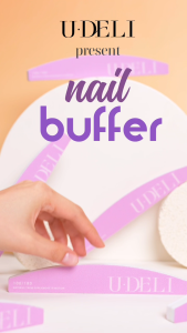 บัฟทำเล็บ บัฟฟองน้ำ บัฟ ตะไบละเอียด U-DELI Professional Buffer ความละเอียด100/180 ใช้วัสดุจากเกาหลี ใช้งานได้นาน ทำความสะอาดได้ พร้อมส่ง