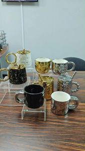 Home+ Ceramic Tea coffee Mug Cup with Lid and Spoon for office household gift