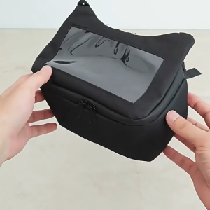 WATERPROOF All-Weather Touchscreen Motorcycle Scooter Front Handlebar Navigation Bag Black Pouch