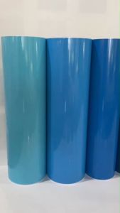 สติ๊กเกอร์พีวีซี สีฟ้า รหัส 923 ขนาดหน้ากว้าง 106 x 20 เซนติเมตร x ยาว 20 มม สำหรับการเสริมจมูก