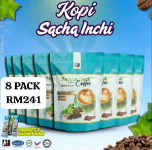 KOPI SACHA INCHI 8X FREE 3 SACHET (ORIGINAL HQ Ai GLOBAL)