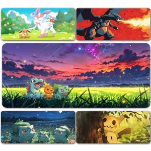 Bandai | Pokemon Bulbasaur Gaming Mouse Pad Large Desk Mat 2MM Stitched Edge Non Slip Rubber Base Keyboard Pad Office Laptop Table Decor