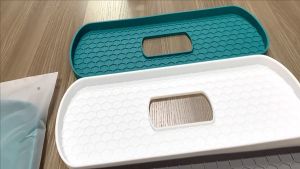 Elegant Bathroom Organizer Tray – Fits Top of Toilet Tank | Silicone Design Stays in Place No More Sliding Bottles