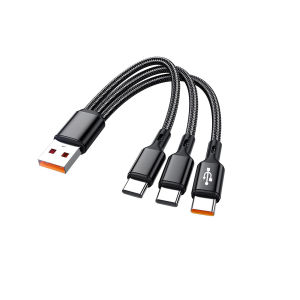 Cáp USB Sạc Nhanh 3 Trong 1 NNBILI 100W 6A USB-A Sang 3 X Type-C Dây Truyền Dữ Liệu Cho Điện Thoại Samsung Huawei Android